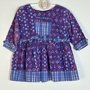 Young Colors Purple and Blue Dress with Ruffle Details Size 24M